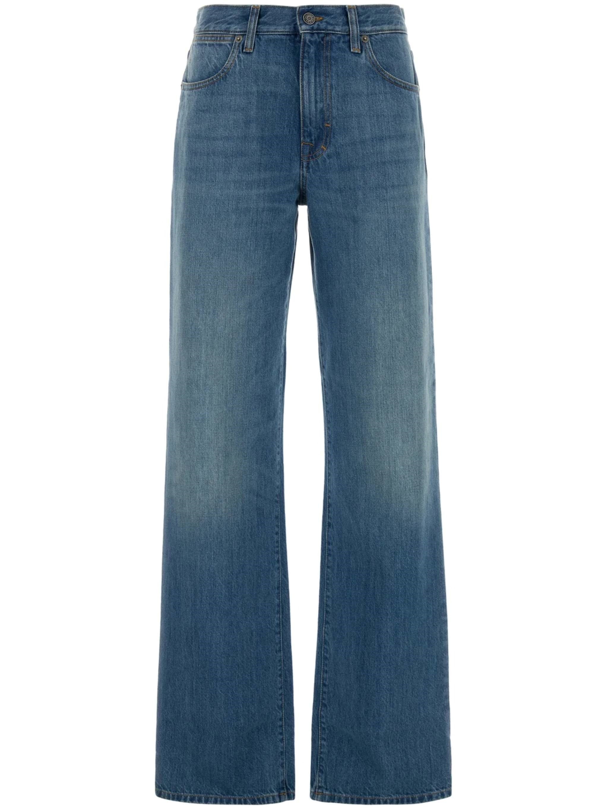 GUCCI GUCCI Cotton Denim Pants With Bleached And Worn Effect　GUCCI コットン デニム パンツ ブリーチ アンド ユーズド エフェクト