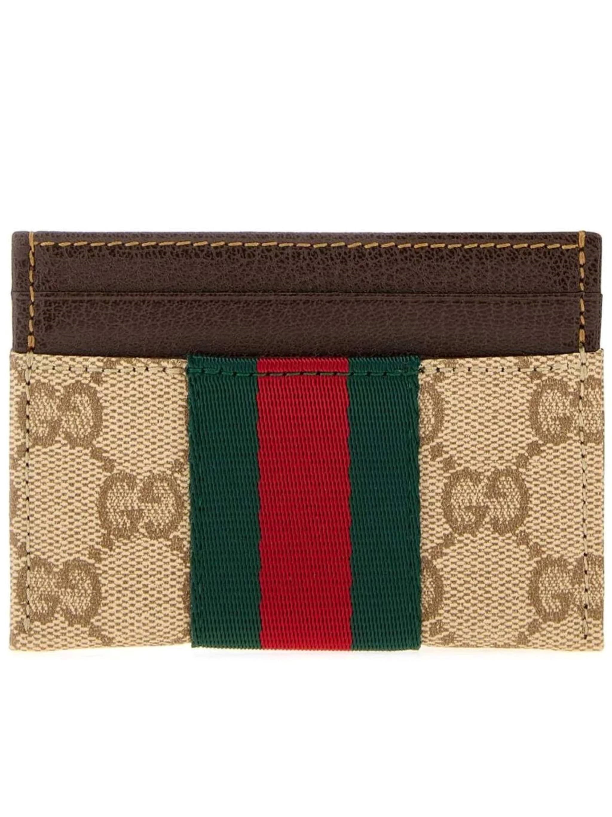 GUCCI GUCCI Card Holder With Web　GUCCI カードホルダー ウェブ付き