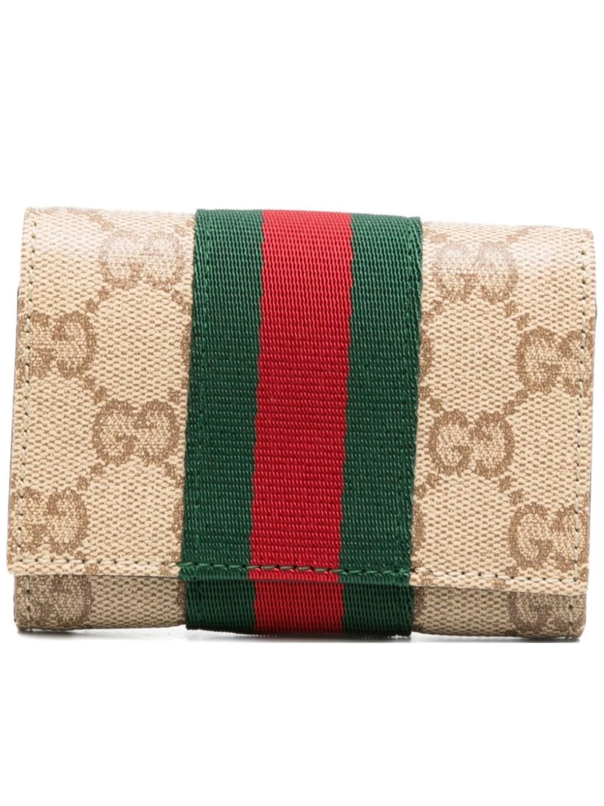 GUCCI Bi-Fold Card Holder With Web　GUCCI 二つ折りカードホルダー ウェブ付き GUCCI