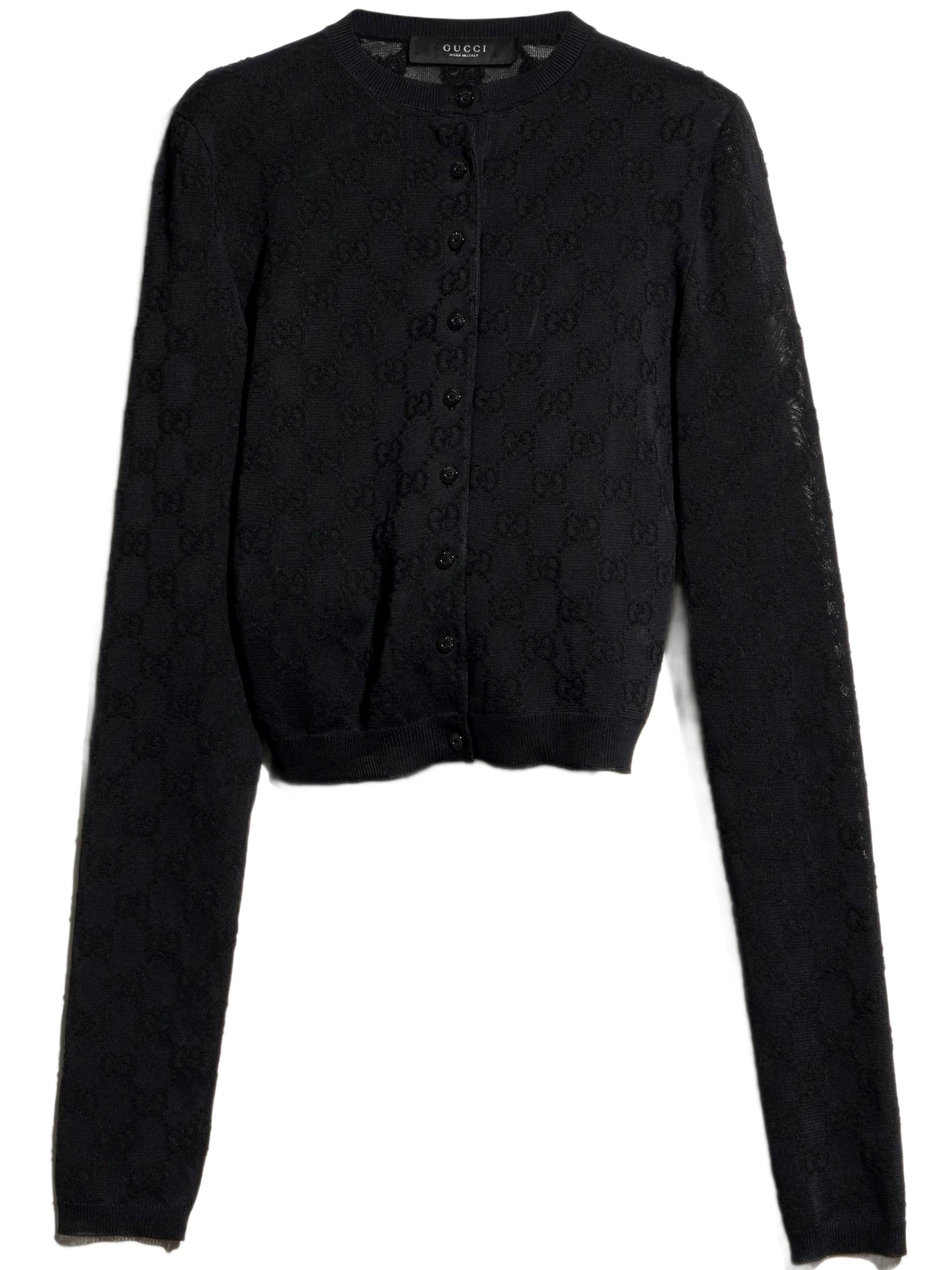 GUCCI GUCCI Fine Crêpe Viscose Cardigan　GUCCI ファインクレープ ビスコース カーディガン