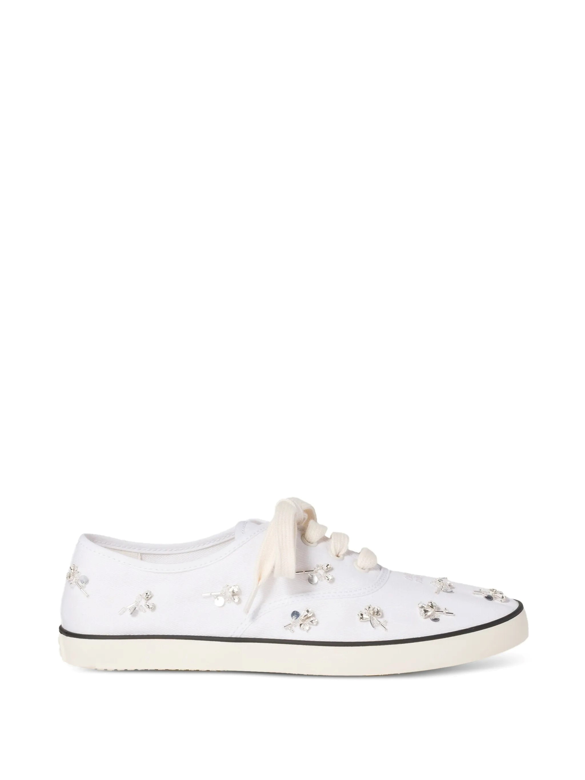 Miu Miu MIU MIU Drill Sneakers With Embroidery　MIU MIU 刺繍入りドリルスニーカー