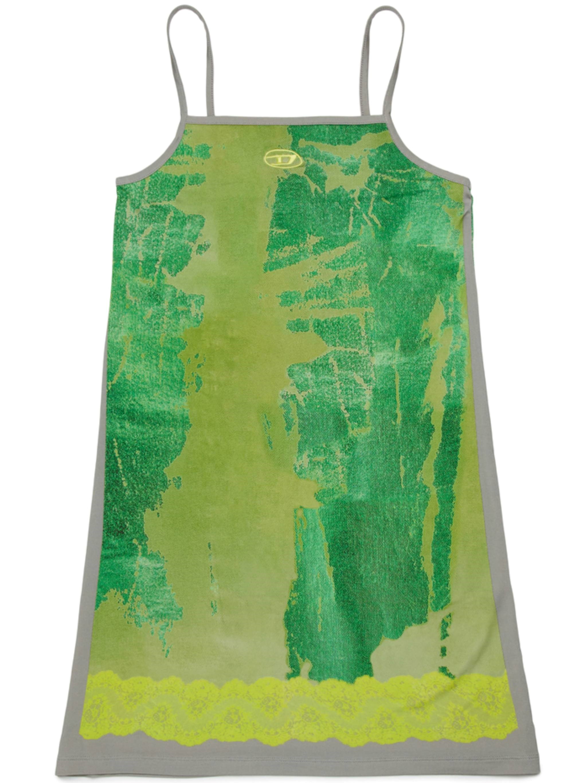 DIESEL KIDS Green And Gray Dress Diesel Kids　DIESEL KIDS グリーンとグレーのドレス ディーゼル キッズ DIESEL