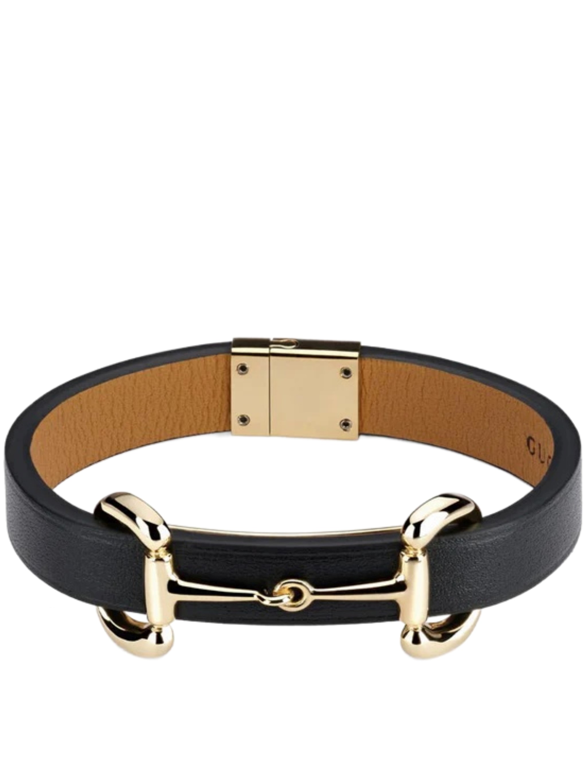 GUCCI GUCCI Leather Bracelet With Clasp　GUCCI クラスプ付きレザーブレスレット