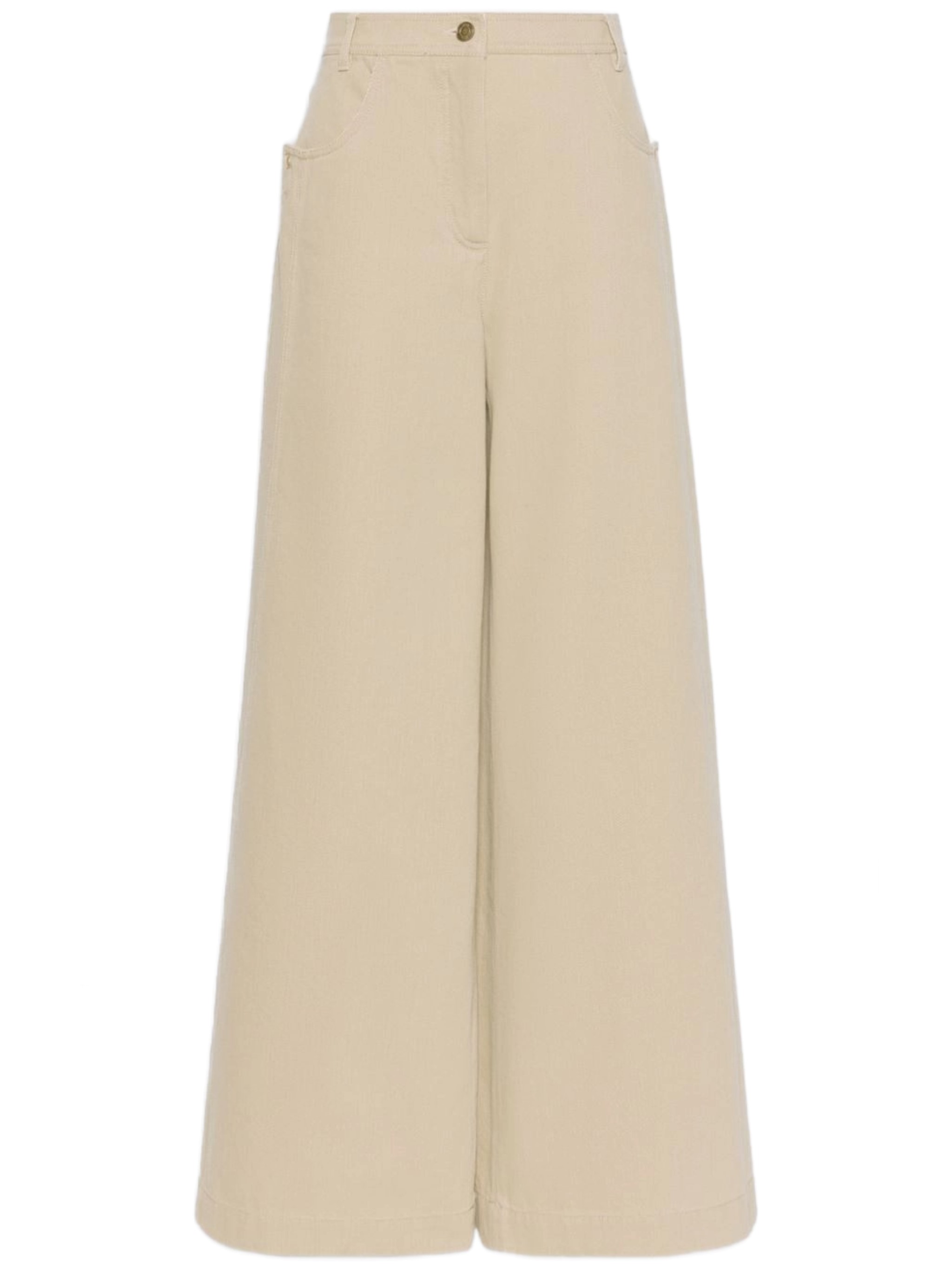 Max Mara Flared Pants In Sand
