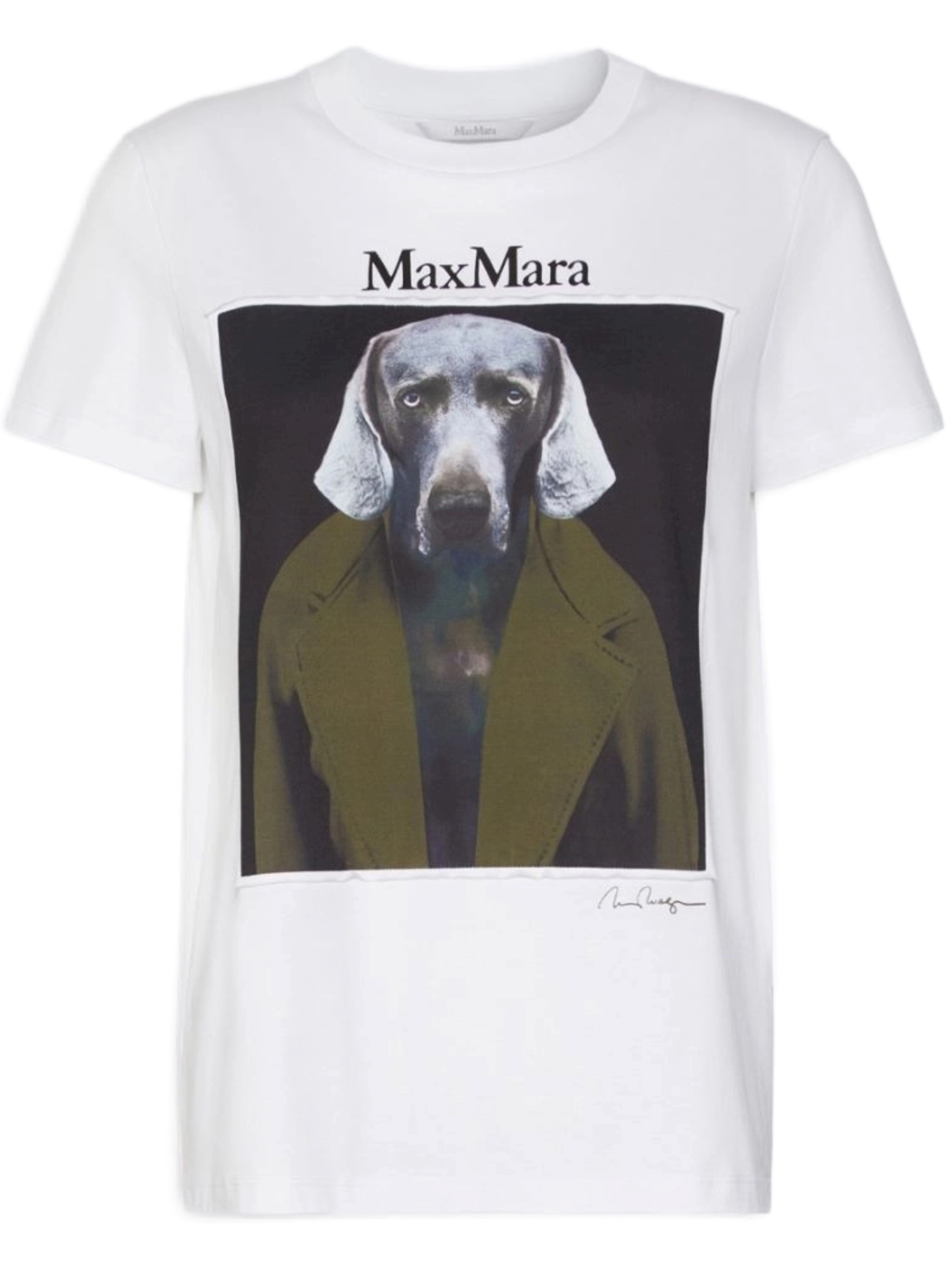 MAX MARA Max Mara, White T-Shirt With Dog　MAX MARA マックスマーラ、犬と白い T シャツ MAX
