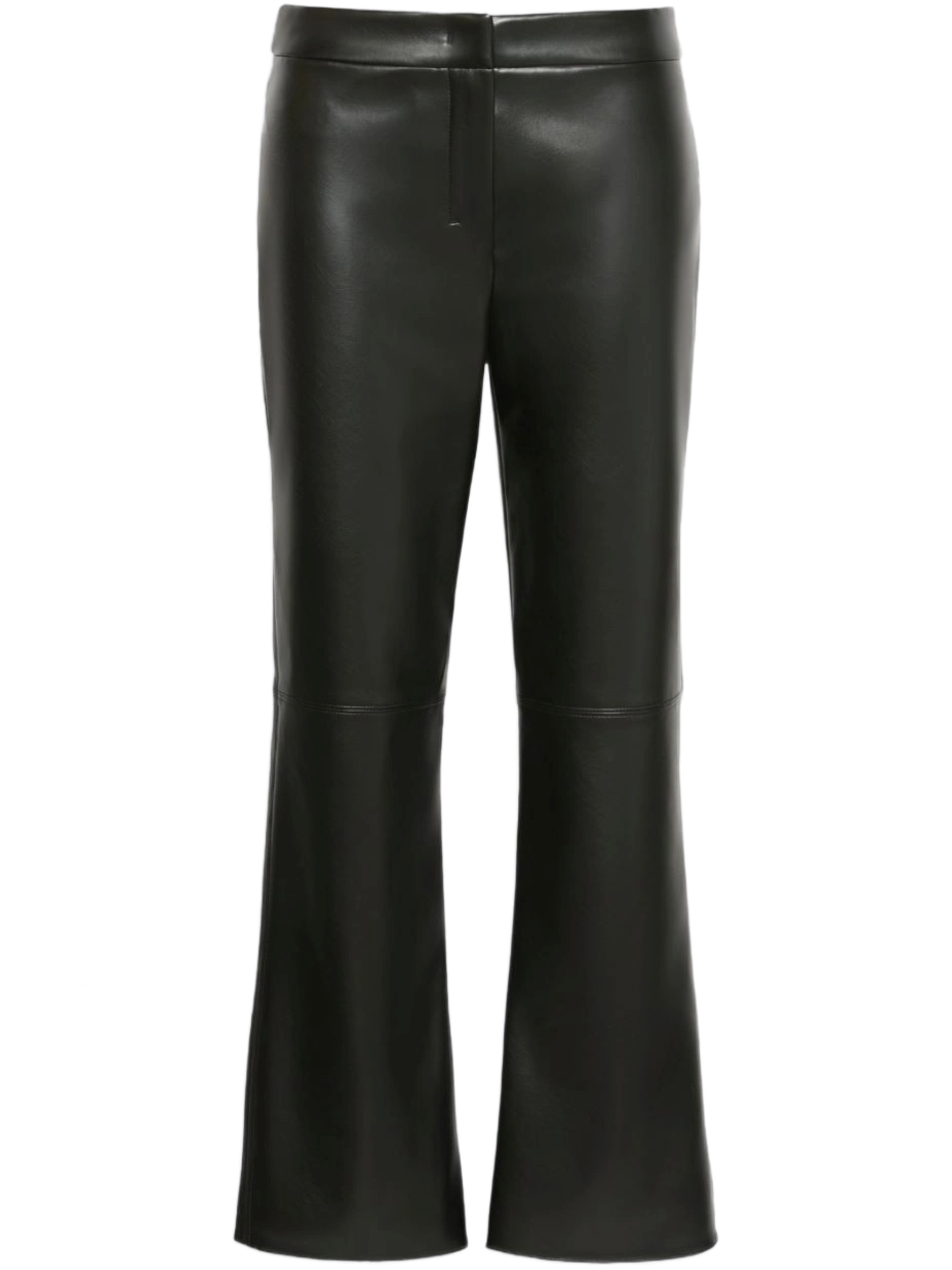 Max Mara `s Black Leather Cropped Pants