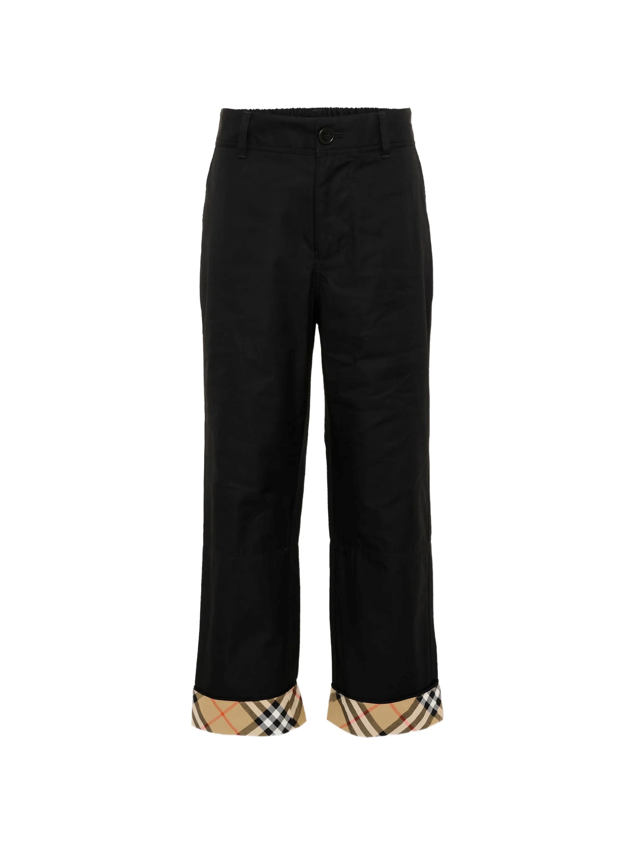 BURBERRY KIDS Checked Cuff Pants　BURBERRY KIDS チェックカフパンツ BURBERRY