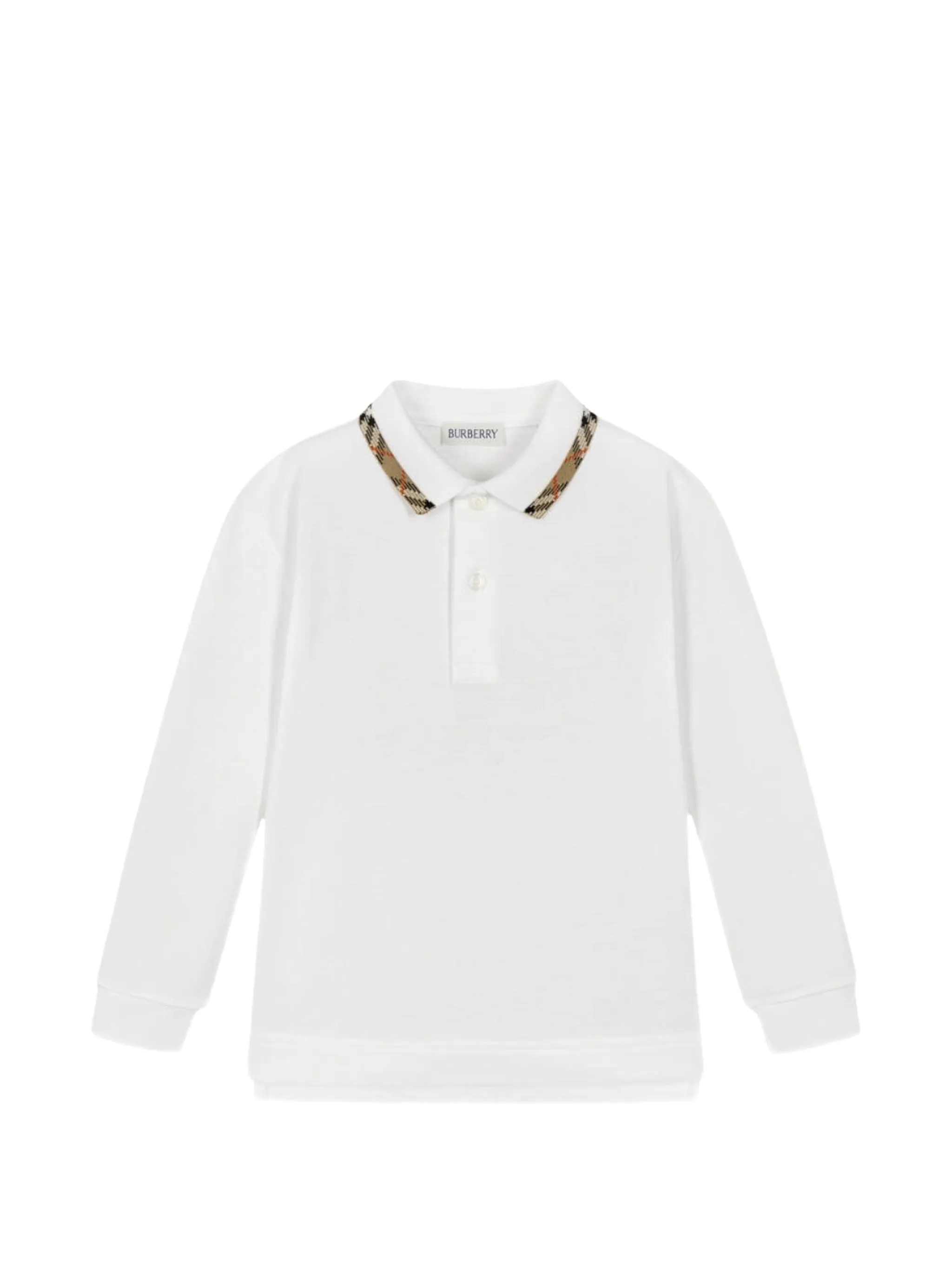 BURBERRY KIDS White Polo By Burberry Kids　バーバリー キッズ ホワイト ポロ by バーバリー キッズ BURBERRY