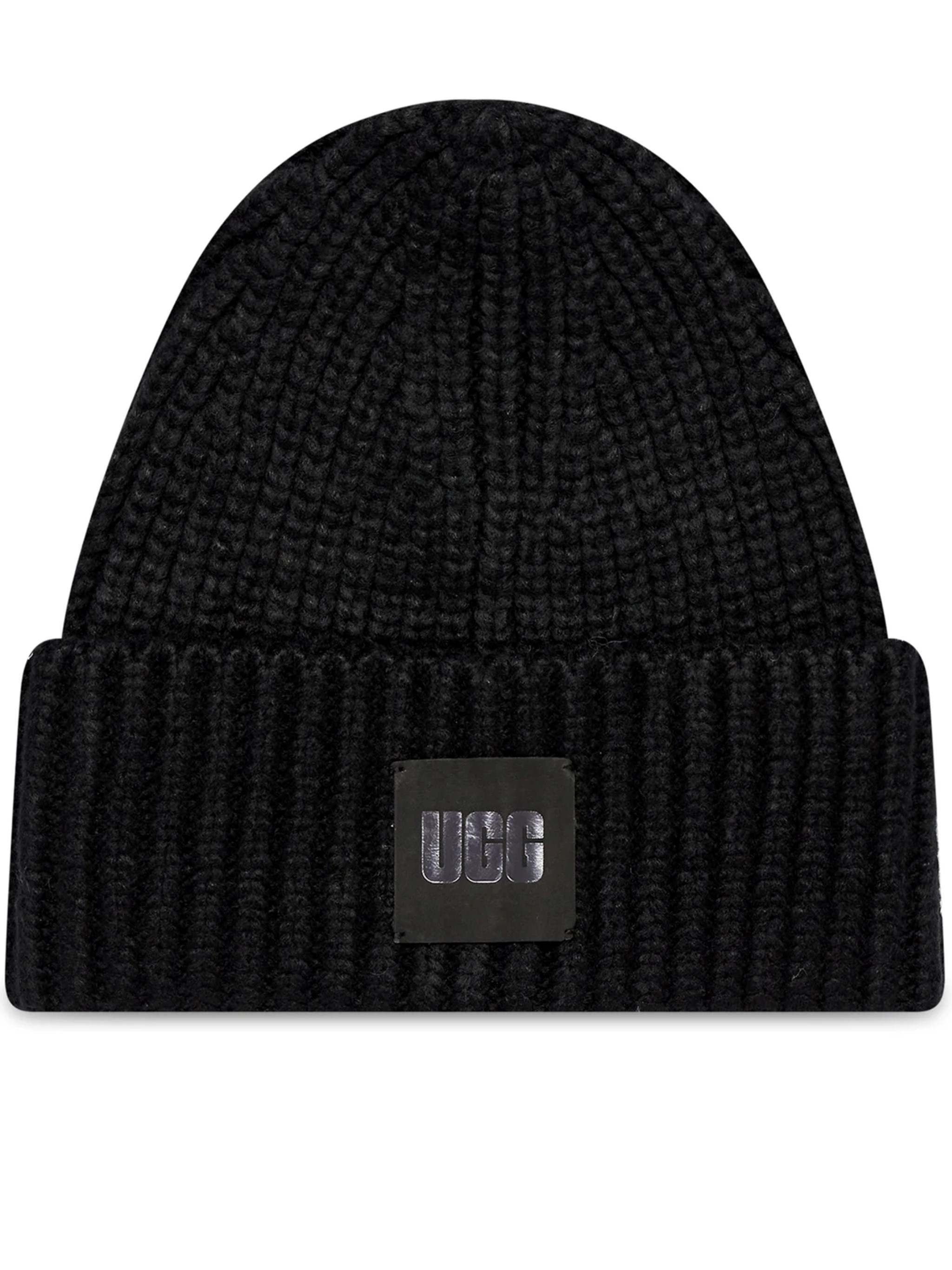 Ugg , Chunky Rib Hat In Nero