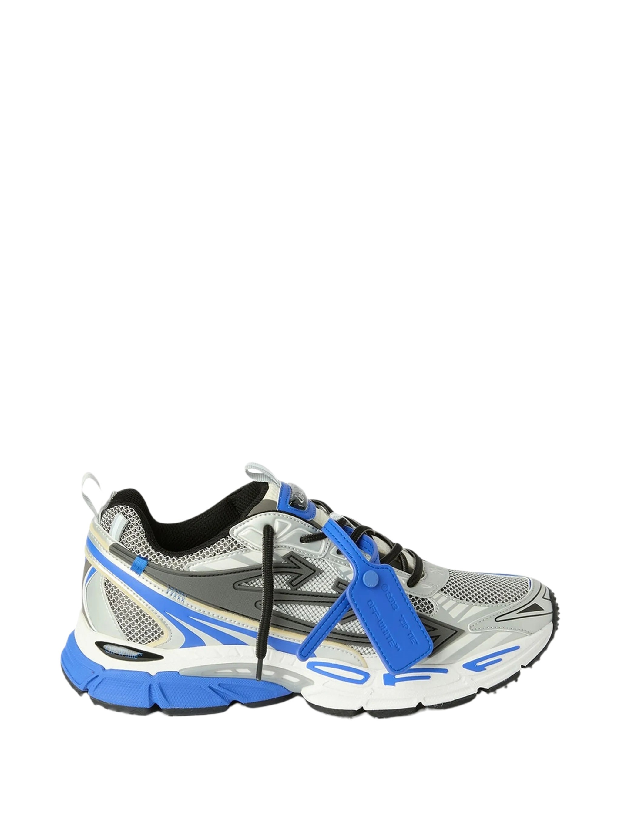 Off-white Laced Sneakers With Panels In Gray