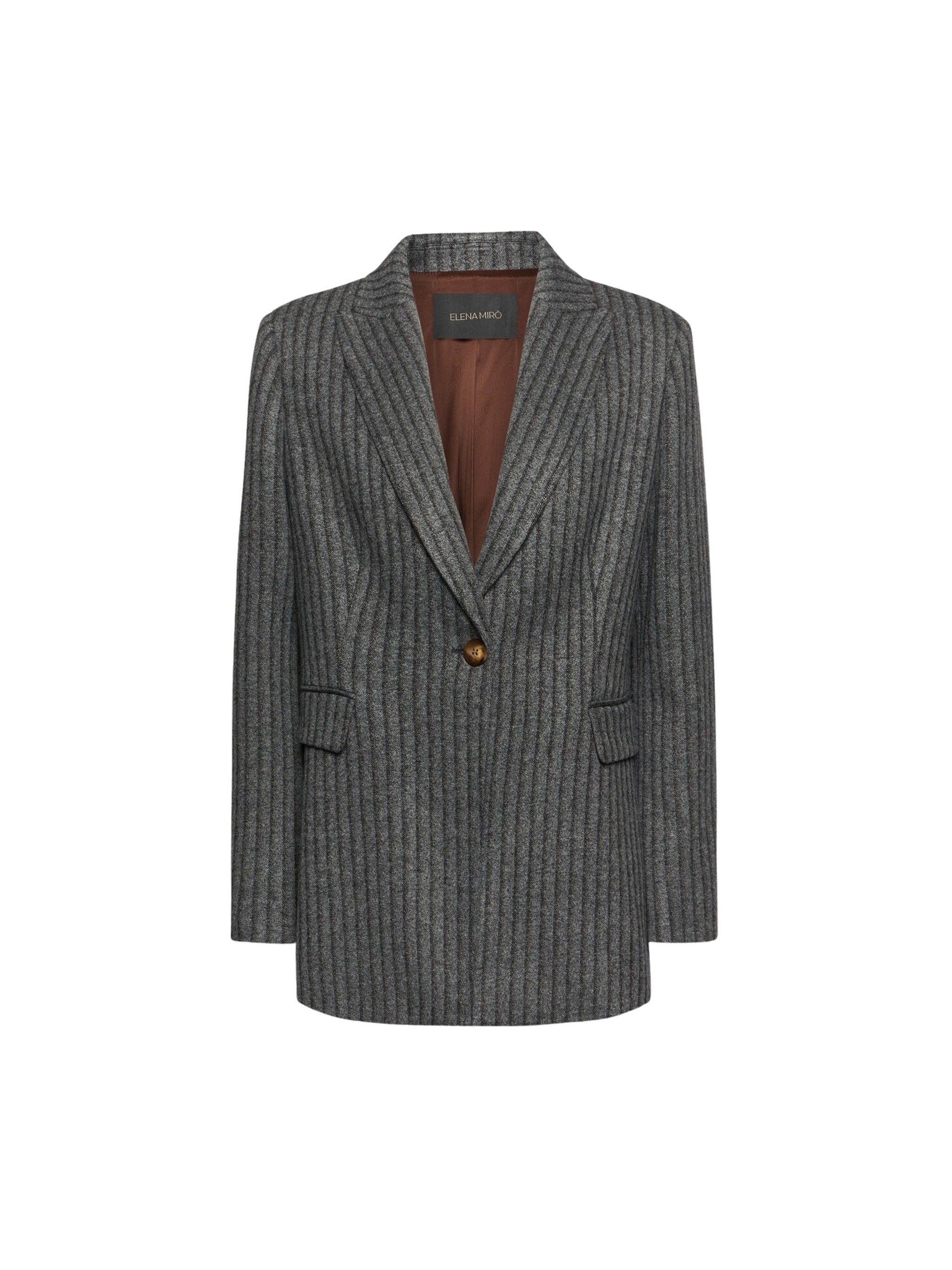 Elena Miro' Structured Blazer In Gray