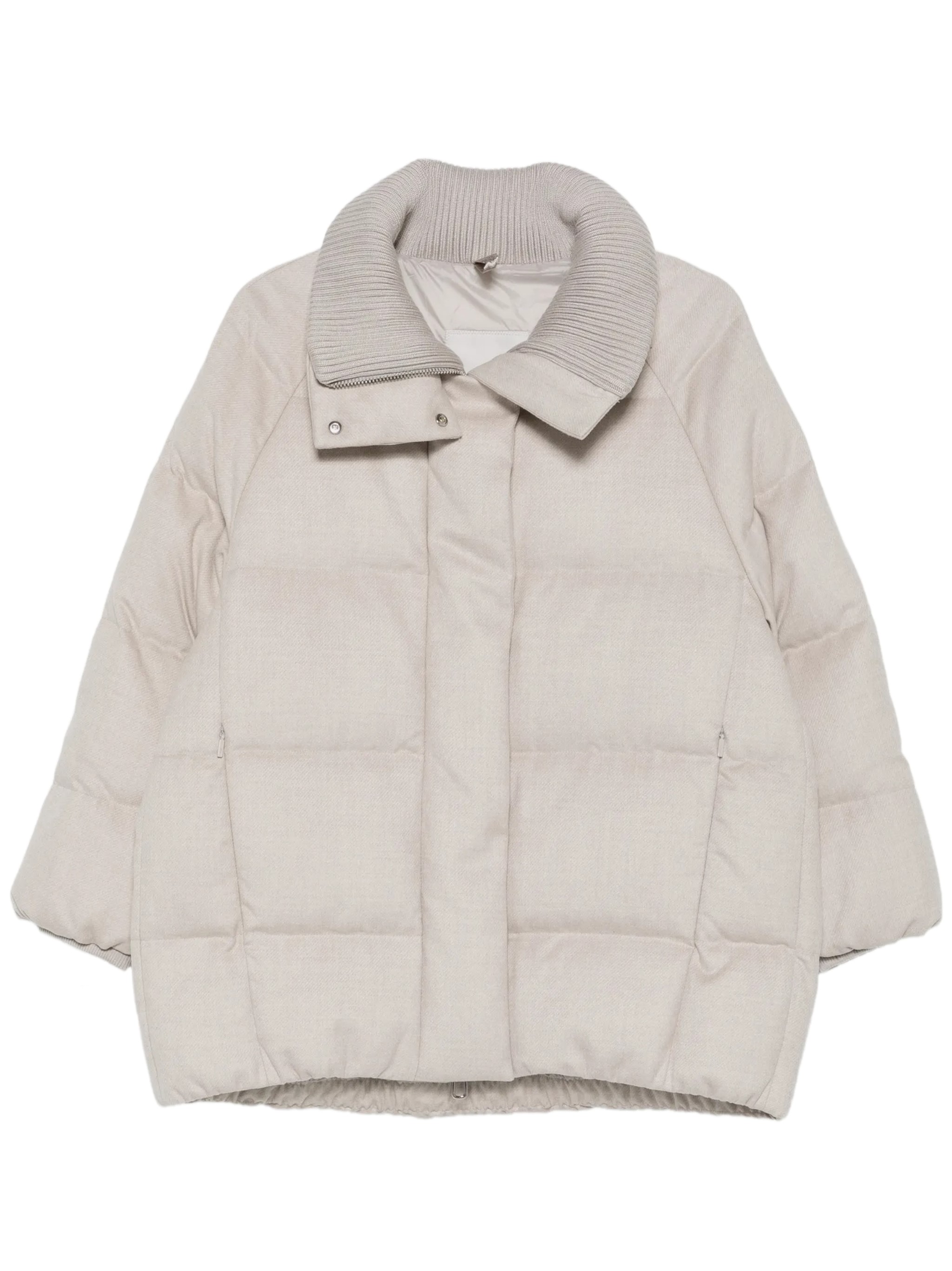 Duno Astrid Prato 001 Perla Down Jacket In White
