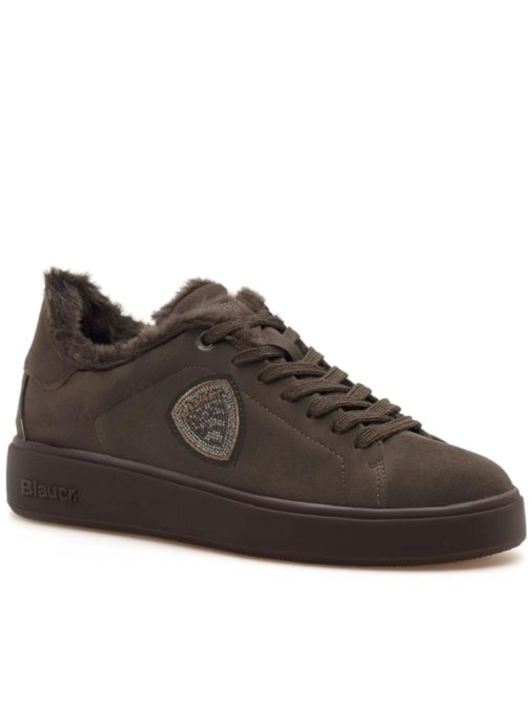 Blauer Sneakers In Brown