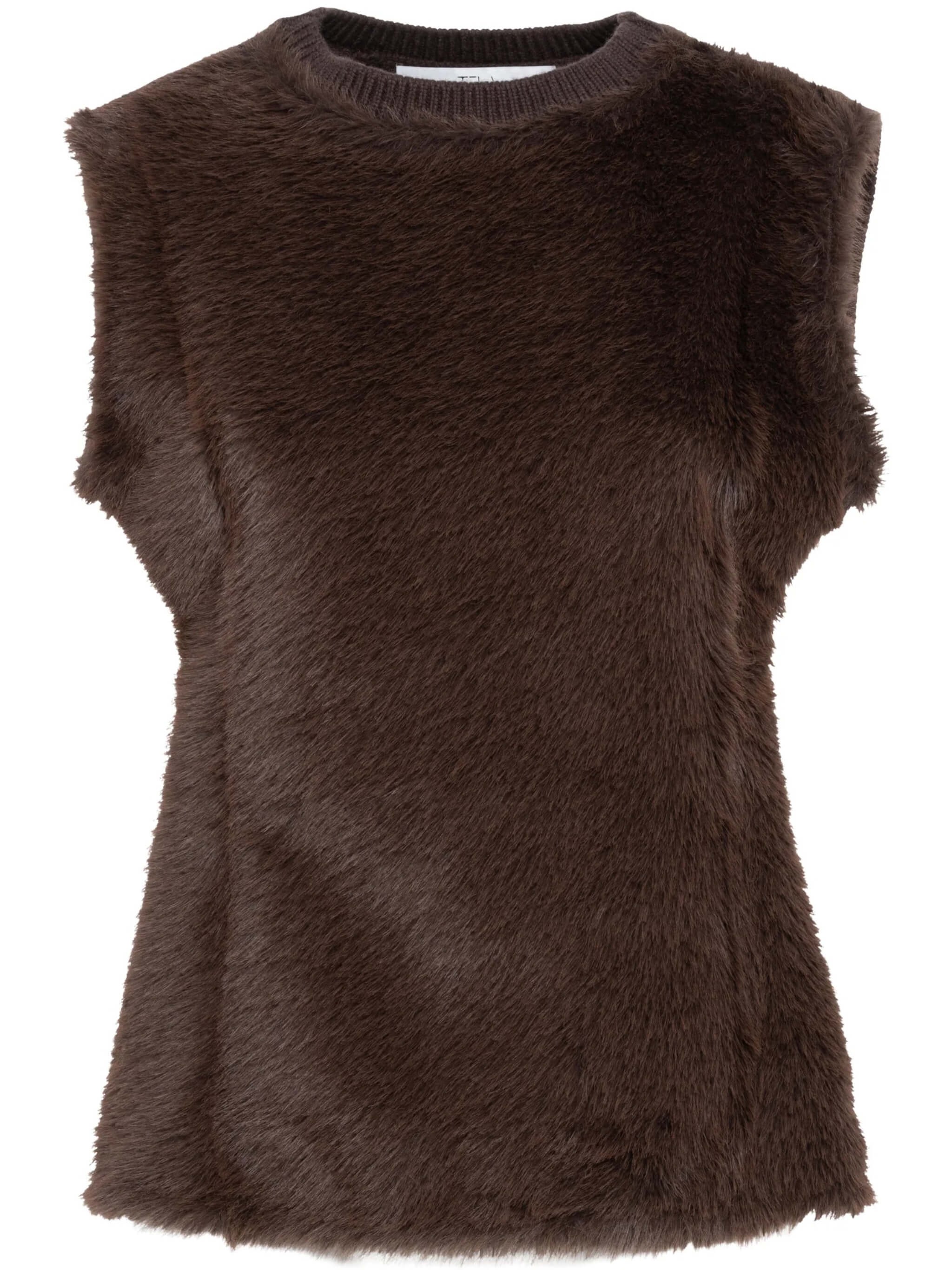 Tela Seok Vest In Marrone