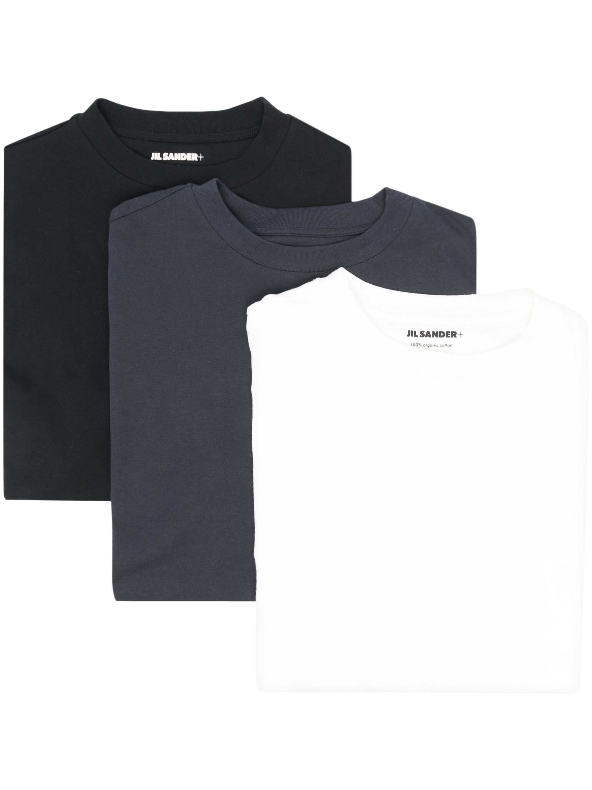 Jil Sander Set Consisting Of Three T-shirts In Black