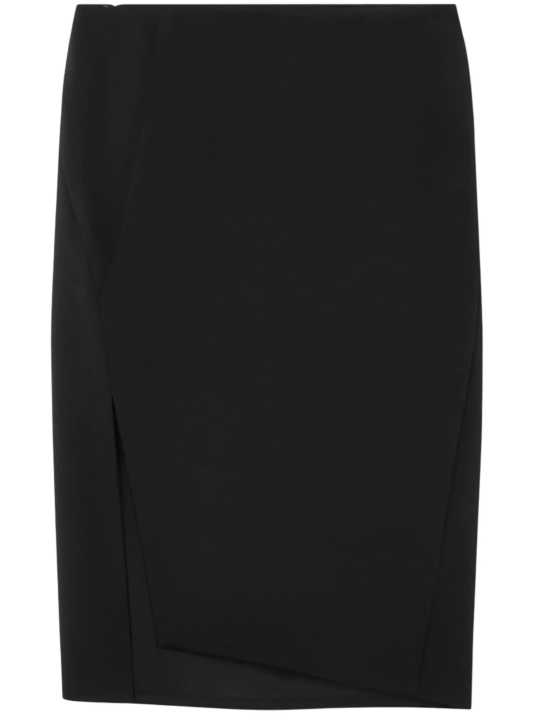 Versace Black Silk Skirt In Black