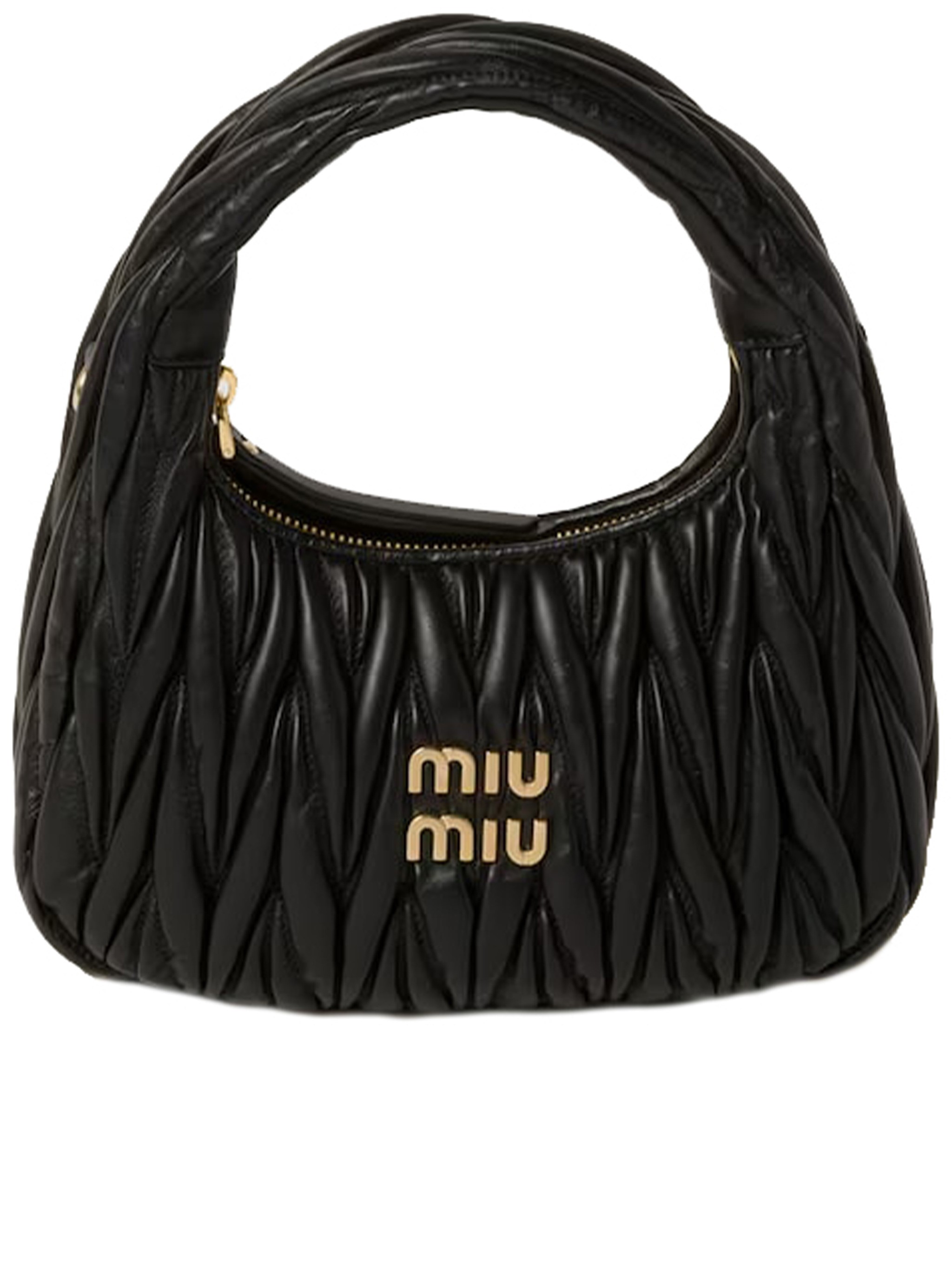 Miu Miu Wander Hobo Bag In Black