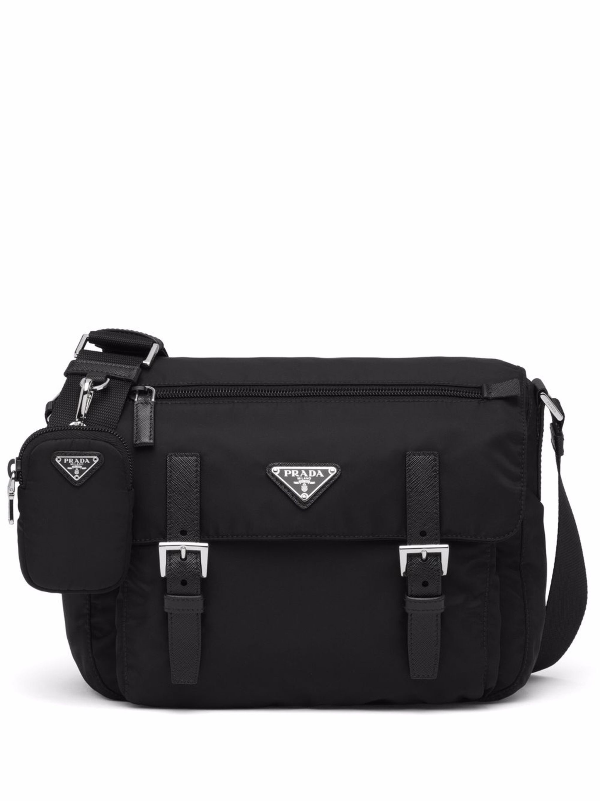 Prada Black Re-nylon Messenger Bag