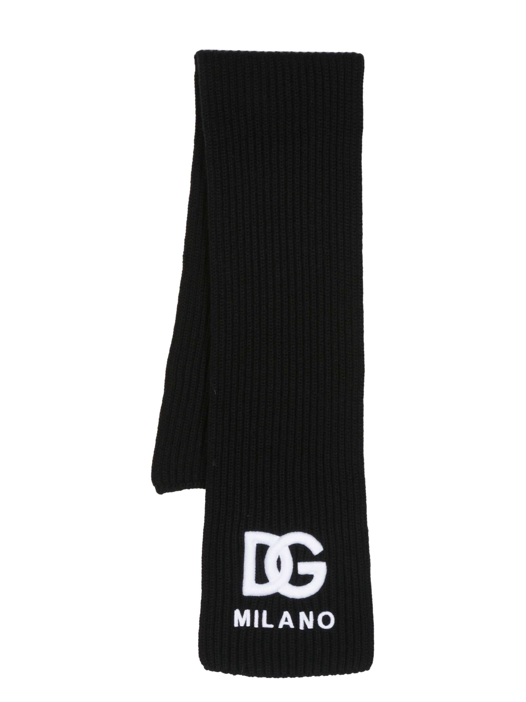 Dolce & Gabbana Knit Scarf In Nero