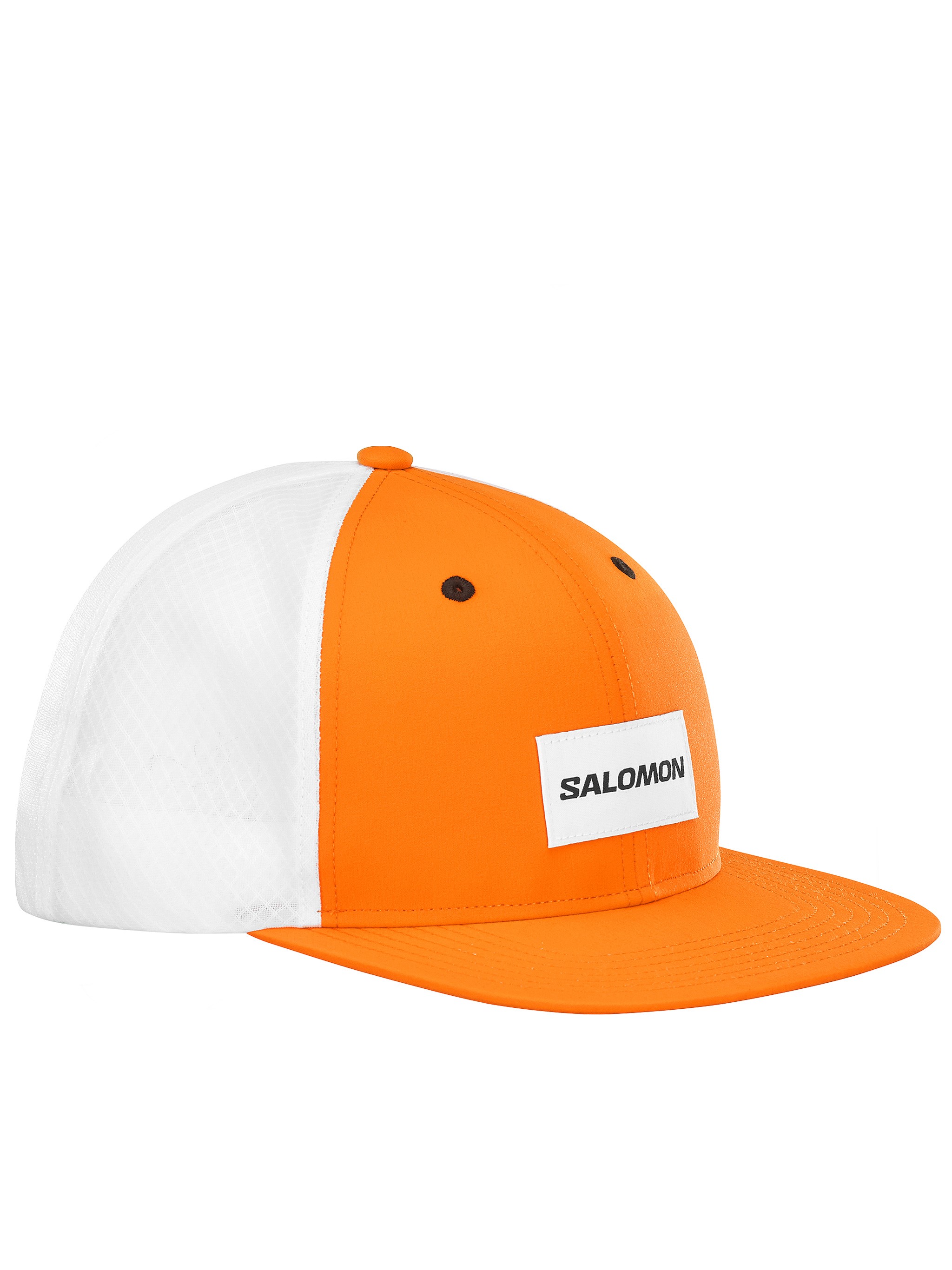 Salomon Flat Cap With Mesh Back Panel In White
