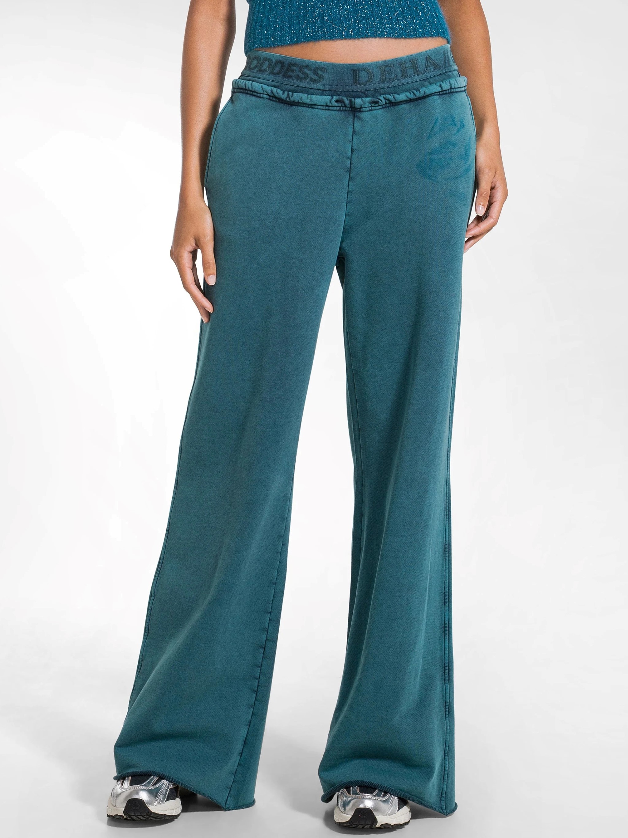 Deha Wide Sweatpants In Verde