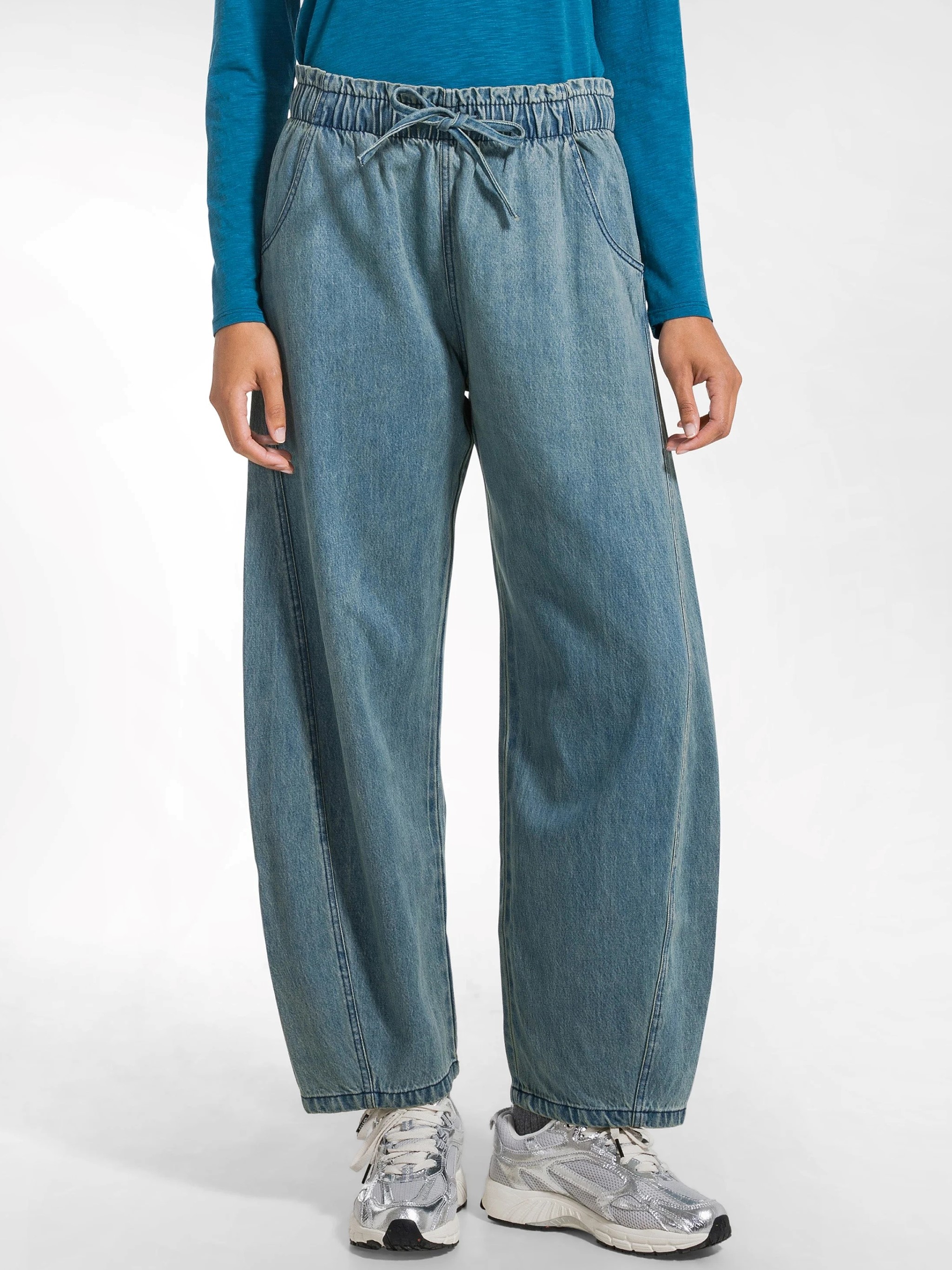 Deha Low Curve Denim Trousers In Blu