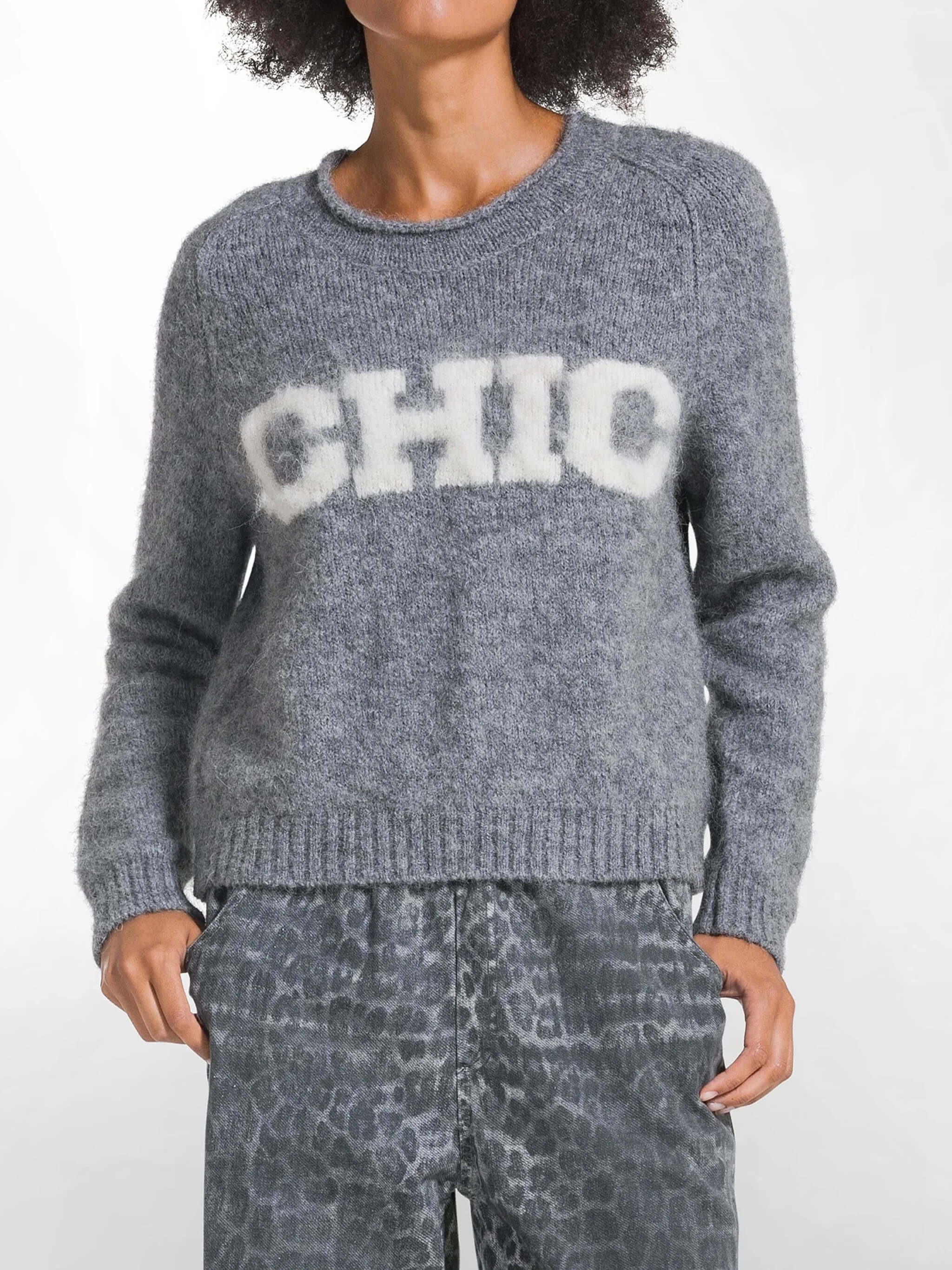Deha Crew Neck Sweater In Grigio