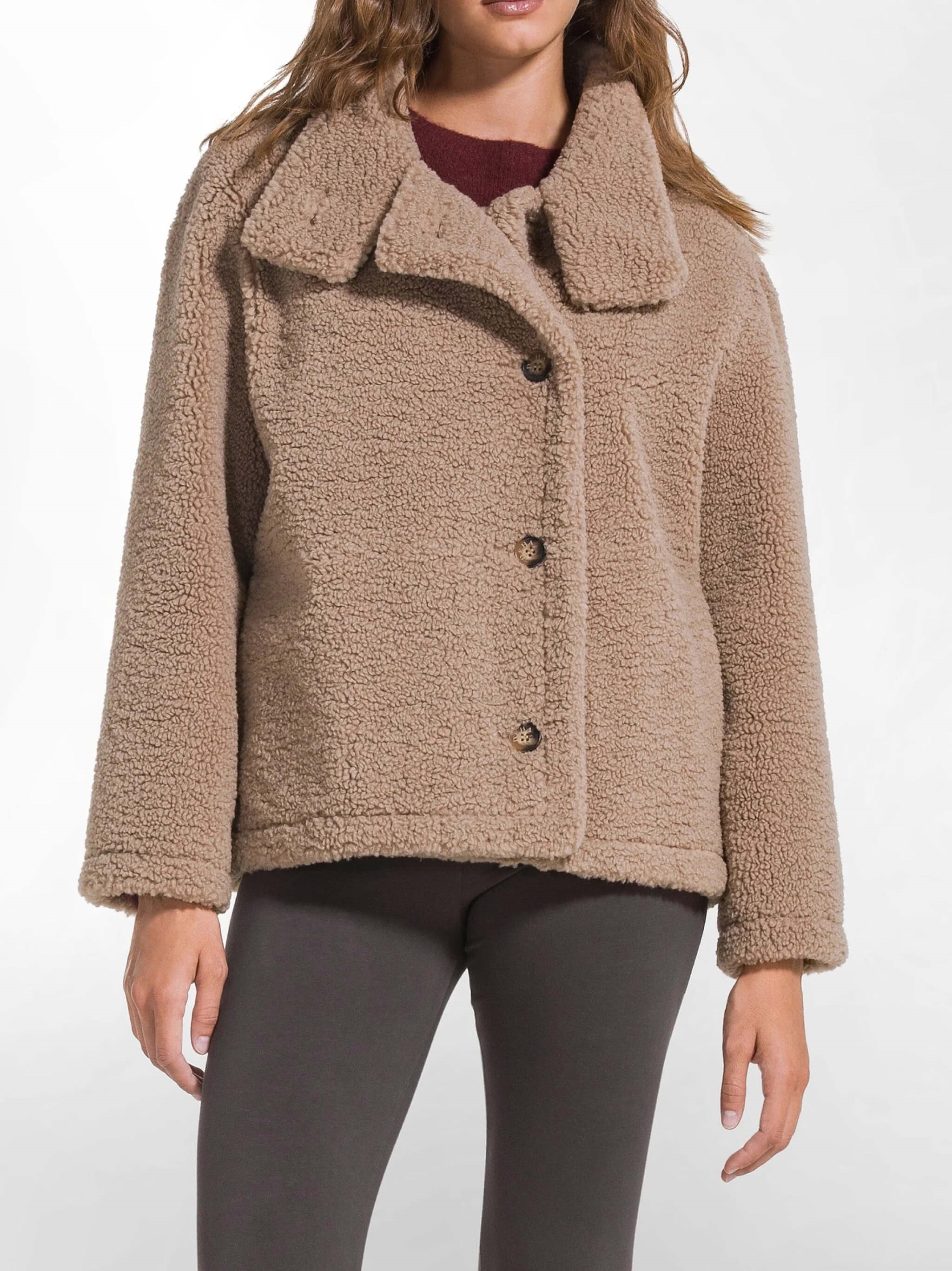 Deha Teddy Jacket In Marrone