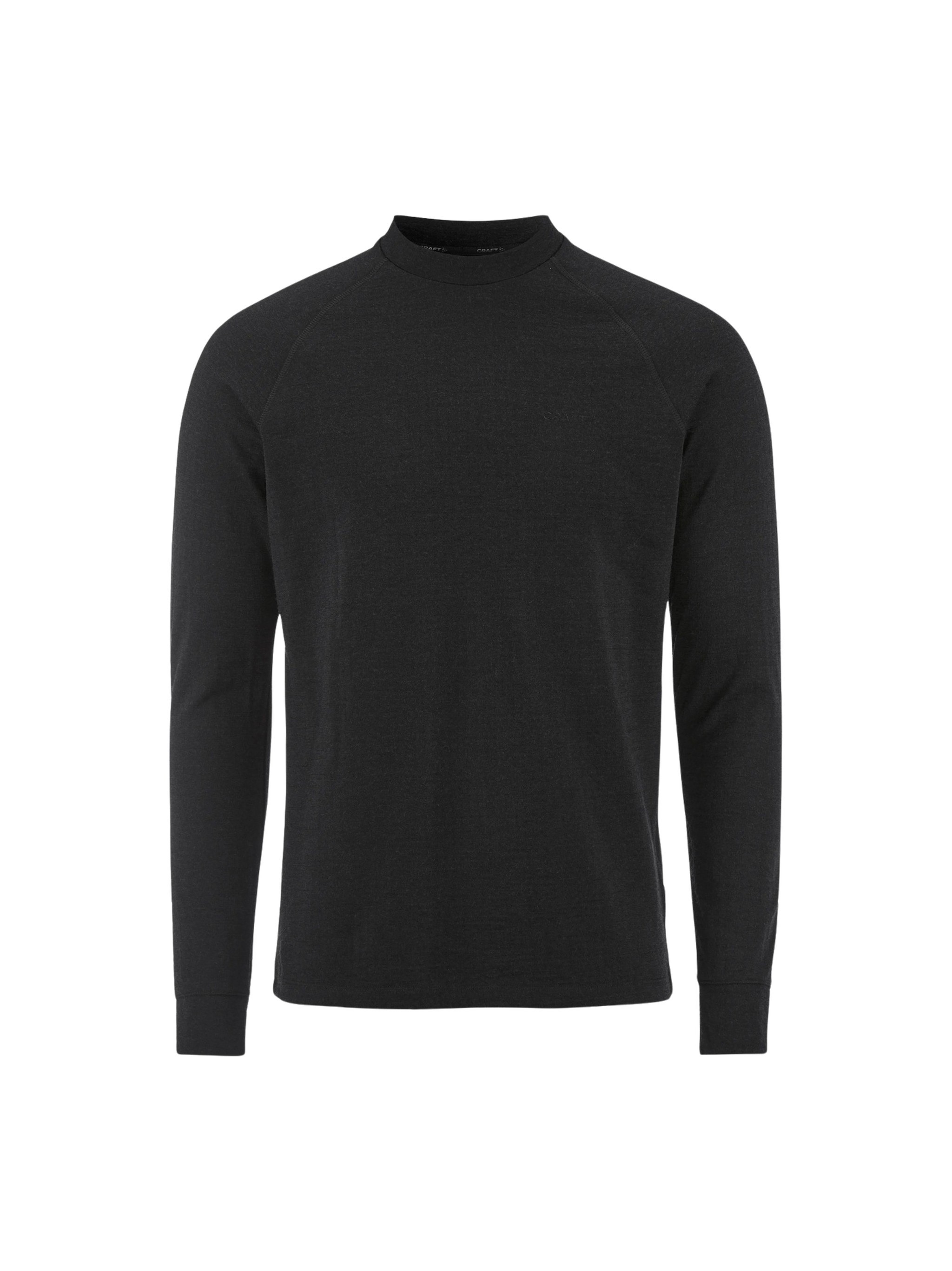 Craft Long-sleeve Crew Neck Base Layer Wool Comfort In Black