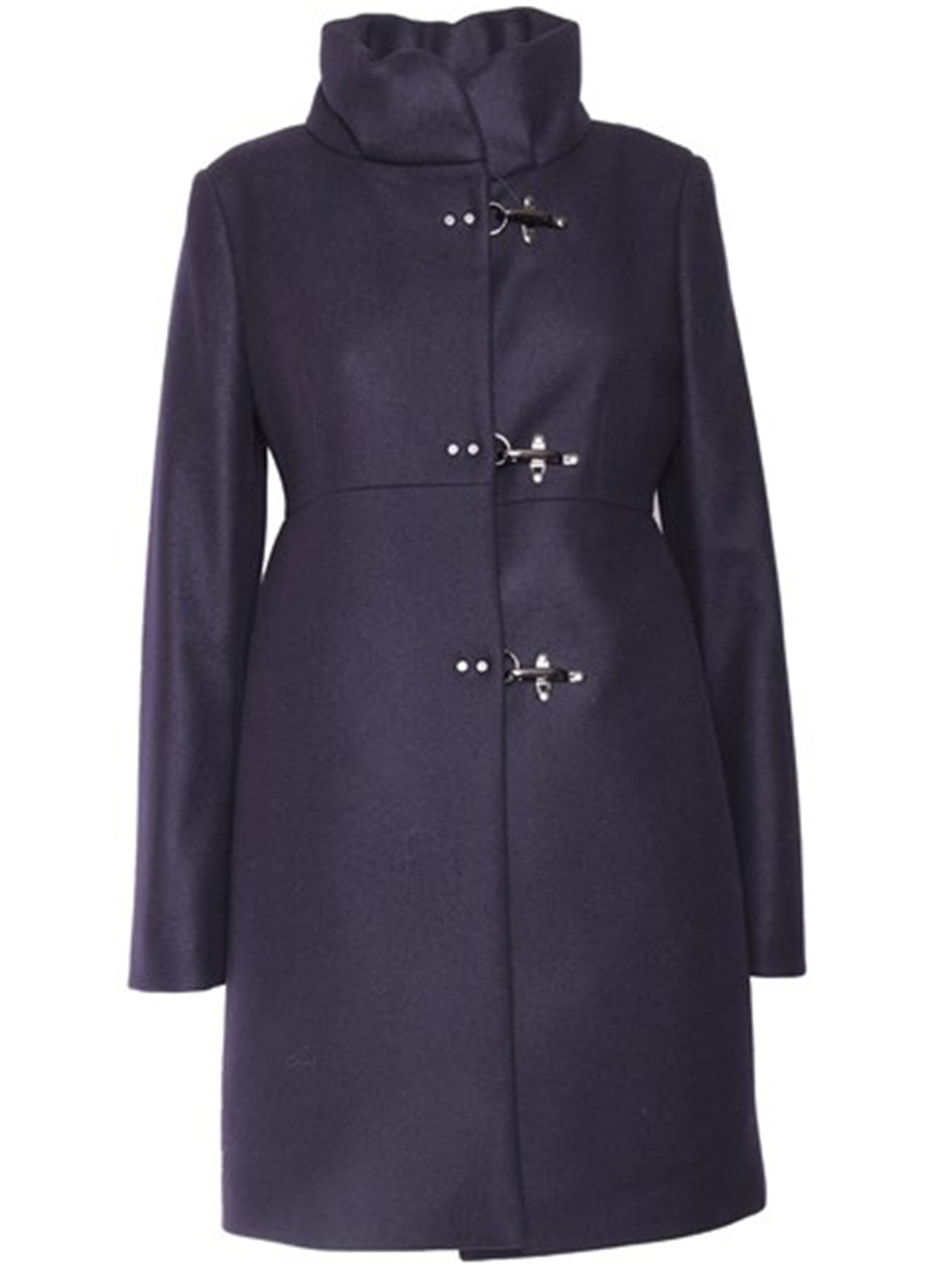 Fay High Collar Long Sleeves Mid-length Coat In Purple