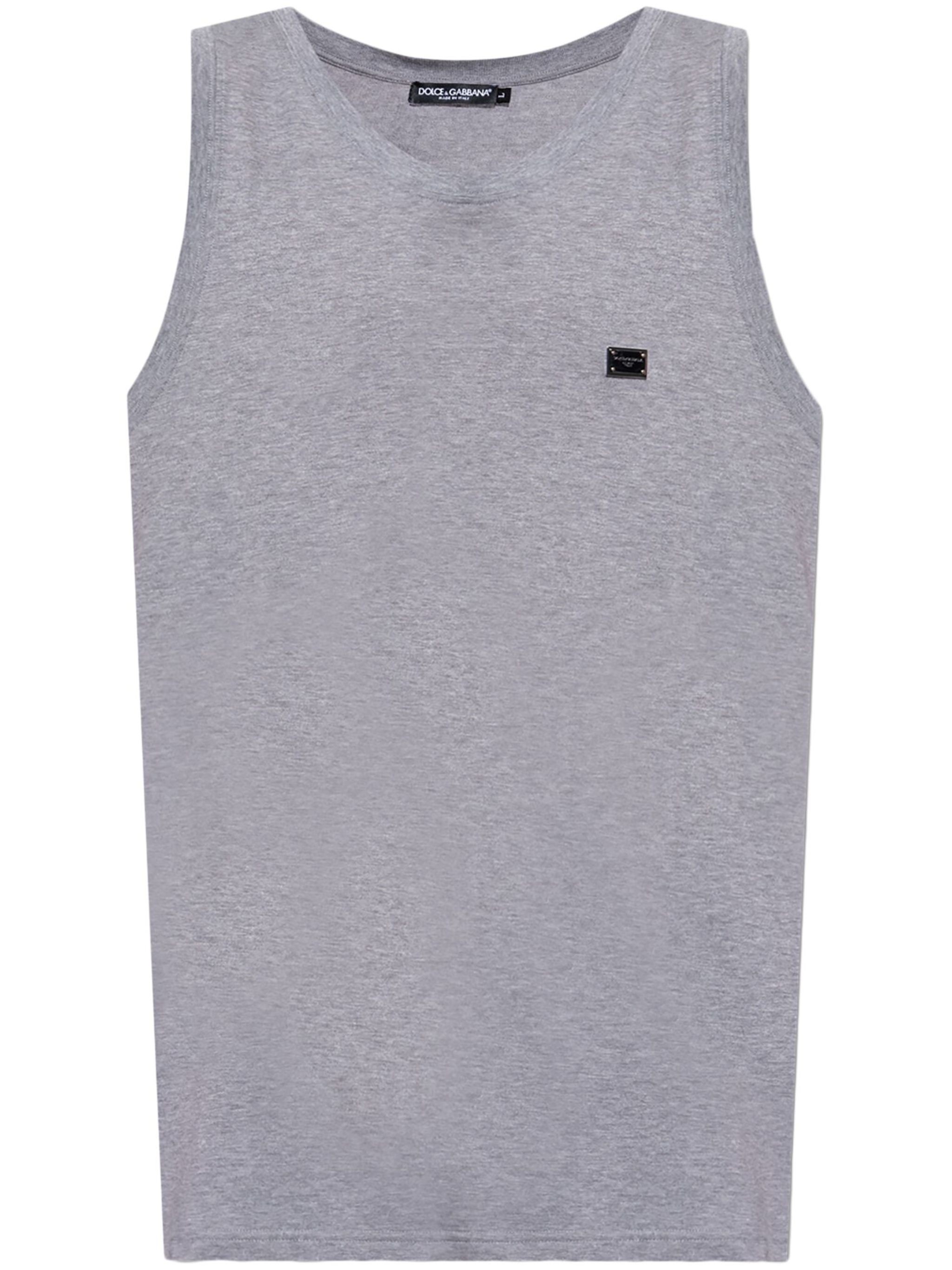 Dolce & Gabbana Oversized Tank Top In Gray