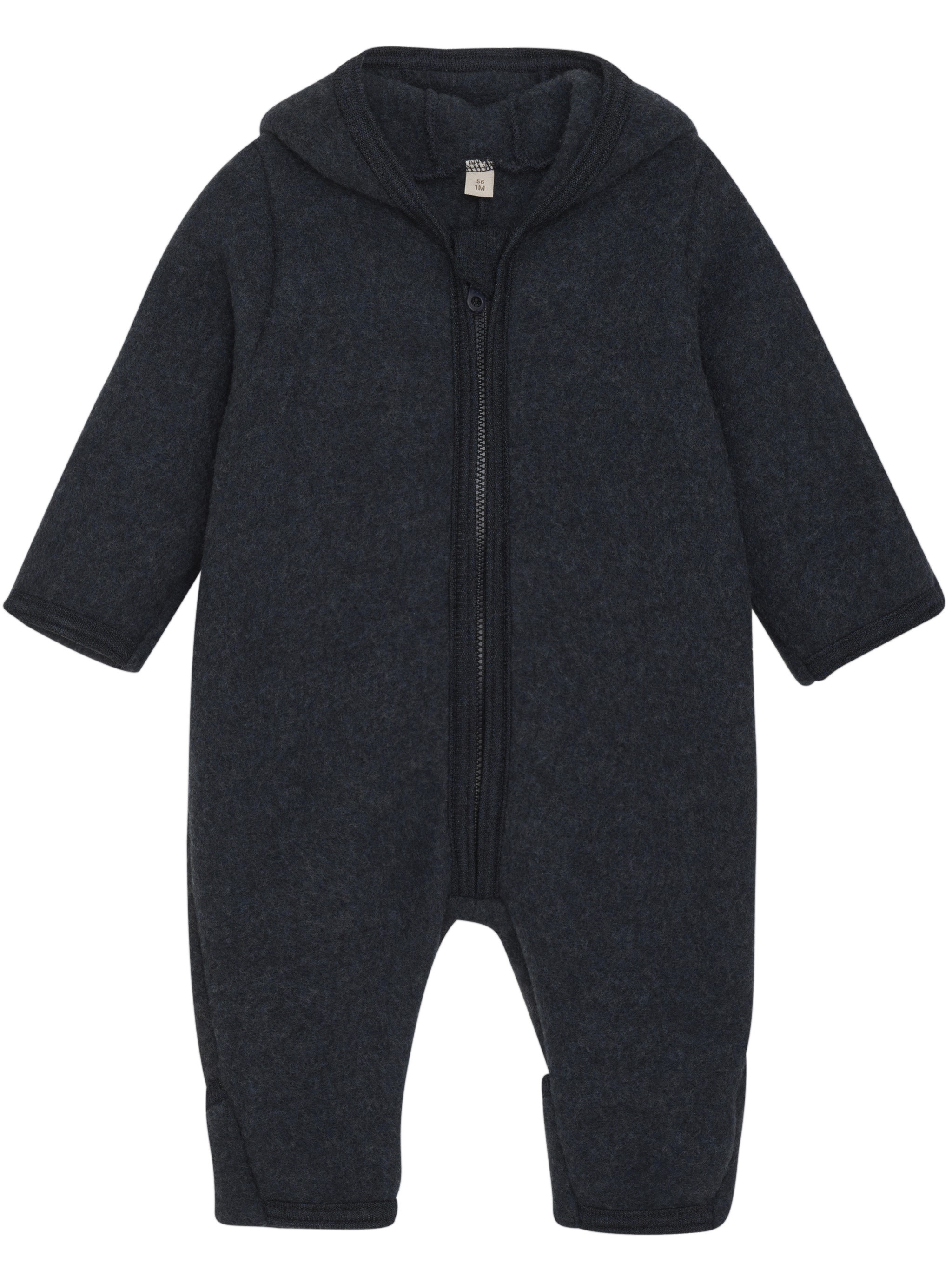 Huttelihut Pram Suit Pixie Wool Fleece In Black