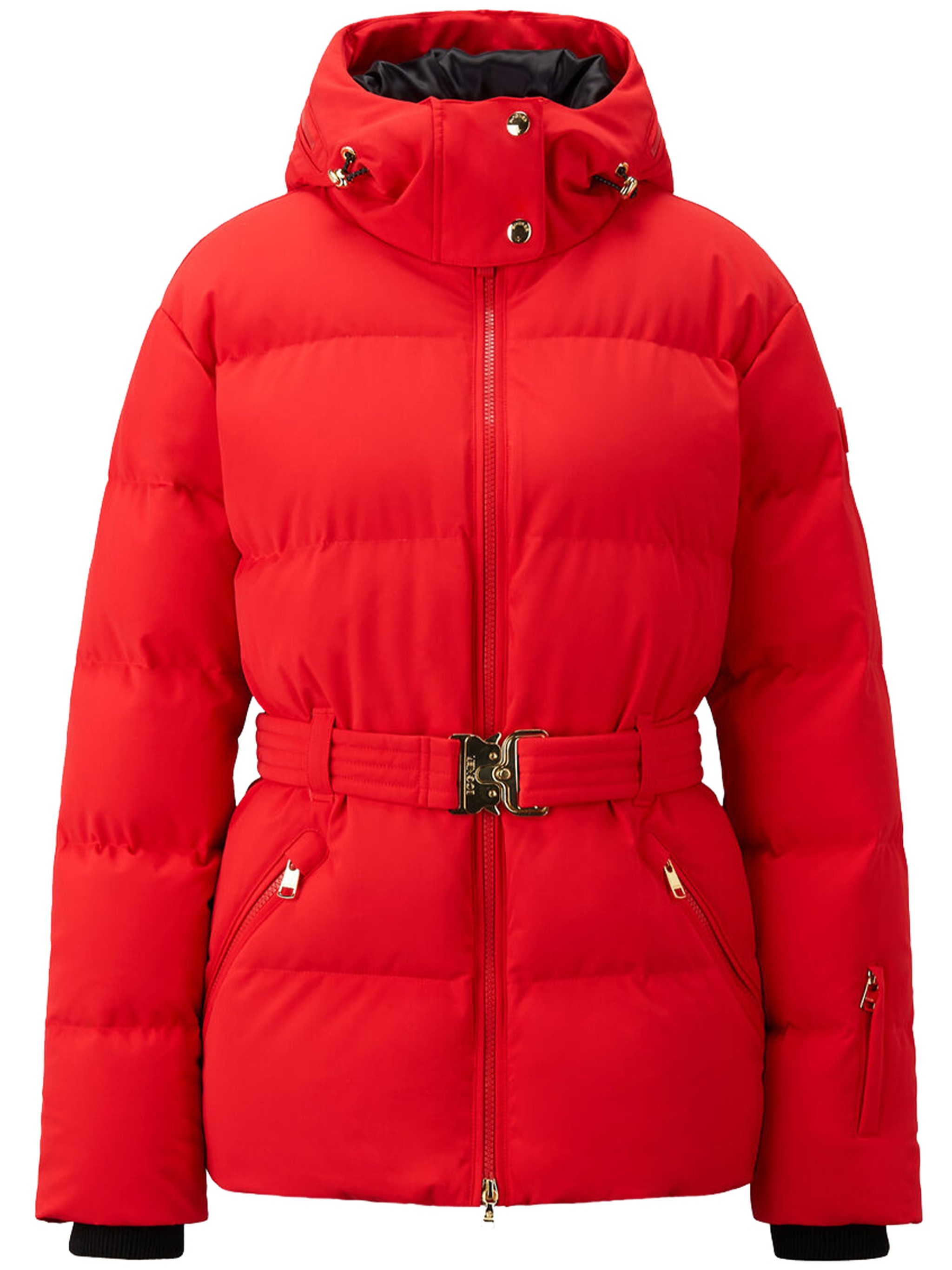 Bogner Bond Belted Down Ski Jacket In Red