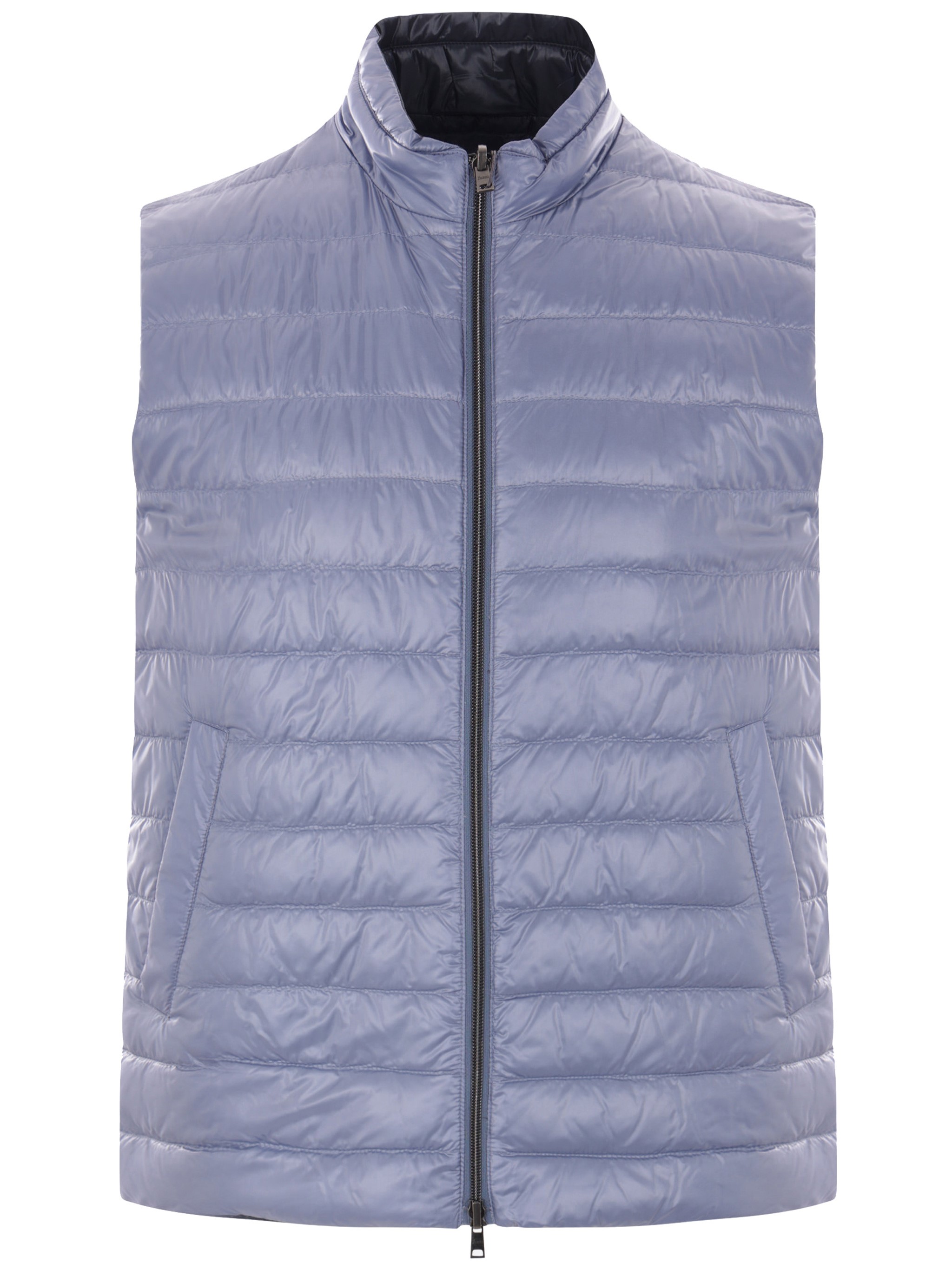 Herno Reversible Ultralight Nylon Gilet In Blue
